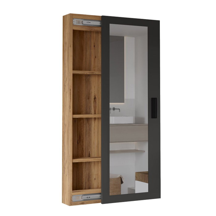 Hanah Home Estantería de Baño Pino Atlantik y Antracita Hanah Home Estantería de Baño Pino Atlantik y Antracita